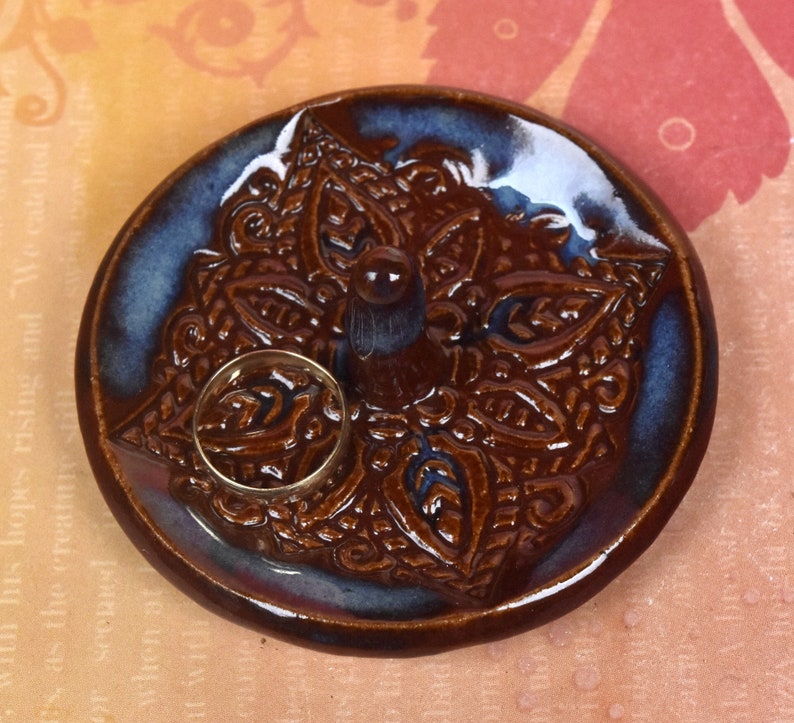 Mandala ring holder. Lotus ring tower. Ring dish. Ring holder. Lotus ring holder. Lotus flower ring holder. Mandala ring plate.