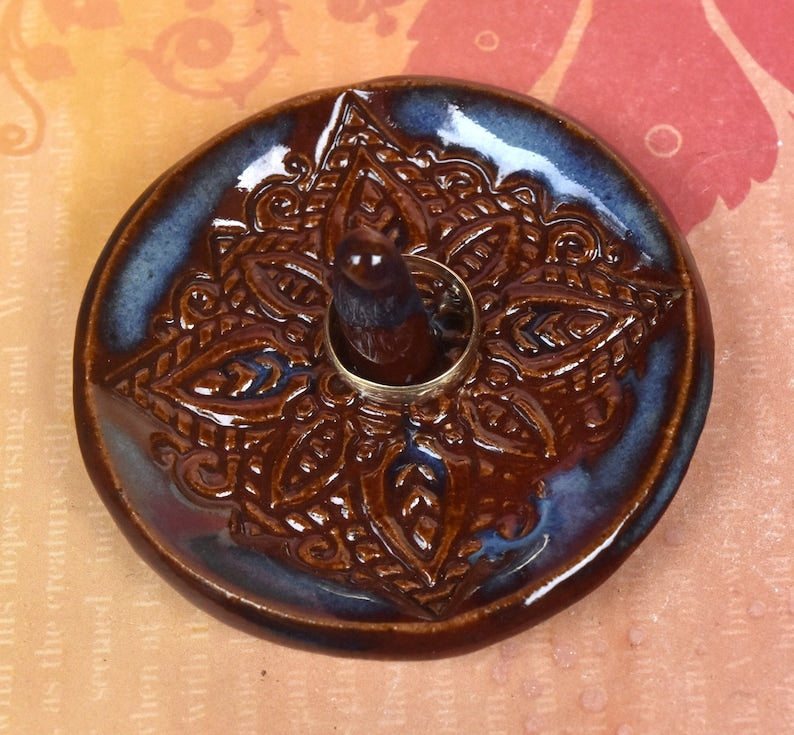 Mandala ring holder. Lotus ring tower. Ring dish. Ring holder. Lotus ring holder. Lotus flower ring holder. Mandala ring plate.