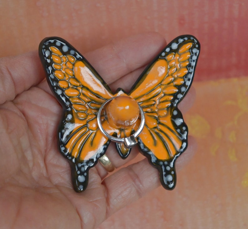 Butterfly ring holder. Monarch ring holder. Ceramic ring holder. Moth ring holder. Wedding ring holder. Butterfly ring storage