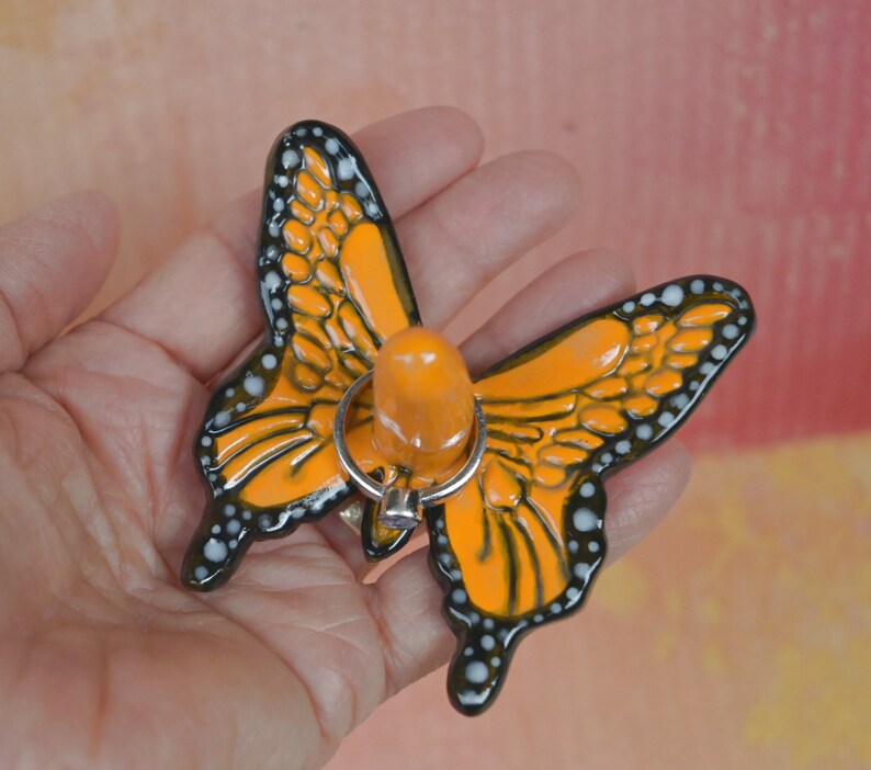Butterfly ring holder. Monarch ring holder. Ceramic ring holder. Moth ring holder. Wedding ring holder. Butterfly ring storage