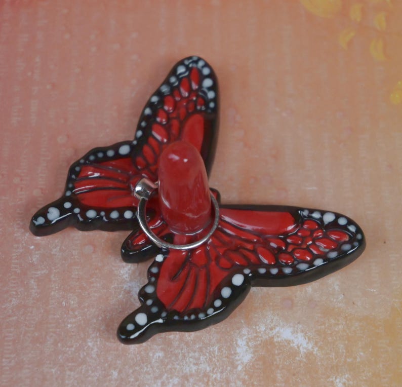 Butterfly ring holder. Monarch ring holder. Ceramic ring holder. Moth ring holder. Wedding ring holder. Butterfly ring storage