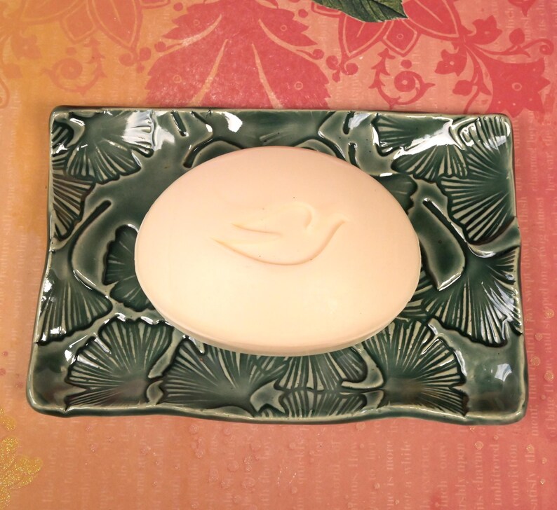 Gingko leaf soap holder. Soap dish. Gingko leaf spoon rest. Gingko leaf dish. Gingko leaf jewelry holder. Tea bag holder. Soap holder.