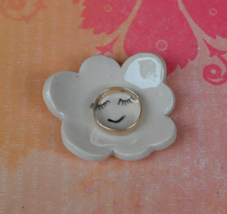 Cloud chopstick rest. Paint brush rest. Knife rest. Teeny tiny ring dish. Teaspoon rest. Smiling cloud. Shower favors. Pill holder.