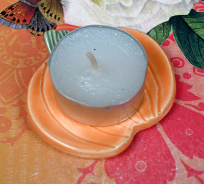 Teaspoon rest. Pumpkin ring holder. Coffee spoon rest. Chopstick rest. Thanksgiving trinket dish. Pill holder. Spooky tea light holder.