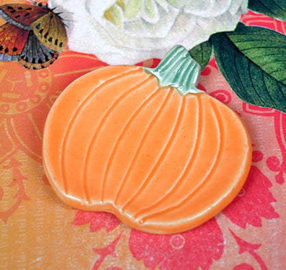 Teaspoon rest. Pumpkin ring holder. Coffee spoon rest. Chopstick rest. Thanksgiving trinket dish. Pill holder. Spooky tea light holder.