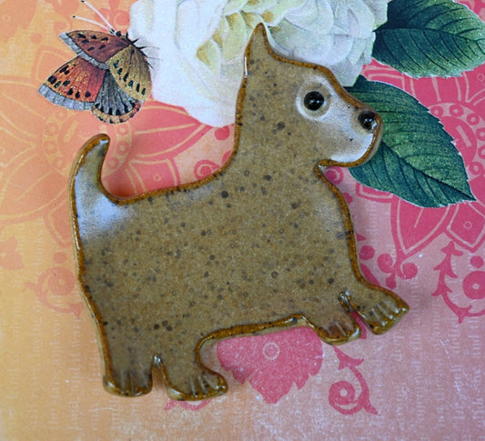 Teeny dog ring holder. Tea bag rest. Teaspoon rest. Coffee spoon rest. Tea bag rest. Scottish Terrier. Chopstick rest. Trinket dish. Scottie