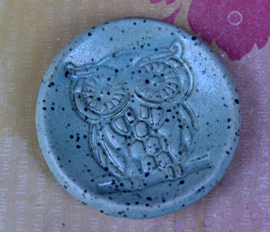Owl ring holder. Halloween Owl teeny ring bowl. Chopstick holder. Ring holder. Teaspoon rest. Coffee spoon rest. Pill holder.