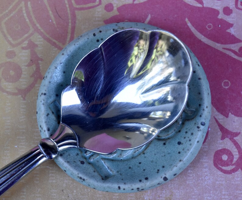 Owl ring holder. Halloween Owl teeny ring bowl. Chopstick holder. Ring holder. Teaspoon rest. Coffee spoon rest. Pill holder.
