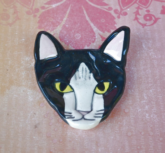 Tuxedo cat teaspoon rest. Ring holder. Trinket dish. Pill holder. Tea light holder. Chopstick rest. Paint brush rest. Pill holder
