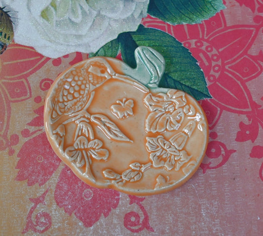 Hummingbird Pumpkin ring holder. Teaspoon rest. Chopstick rest. Tea light holder. Pill holder. Thanksgiving pumpkin trinket dish. Halloween