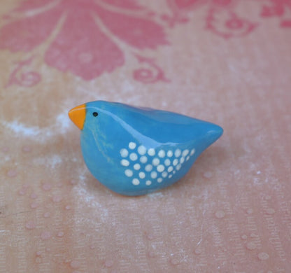 Miniature Blue bird figurine. Bird sculpture. Terrarium decoration. Terrarium figurine. Handmade bird figurine