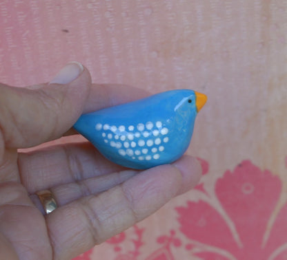 Miniature Blue bird figurine. Bird sculpture. Terrarium decoration. Terrarium figurine. Handmade bird figurine