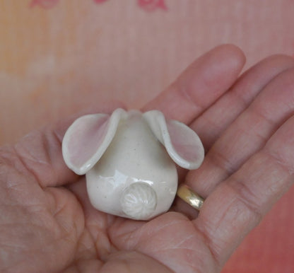 Bunny figurine. Ceramic rabbit. Miniature Bunny sculpture. Hand sculpted hand painted bunny rabbit. Terrarium figurine. Easter bunny