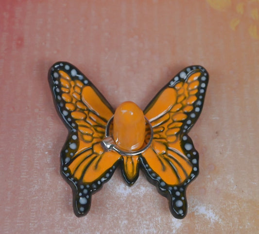 Butterfly ring holder. Monarch ring holder. Ceramic ring holder. Moth ring holder. Wedding ring holder. Butterfly ring storage