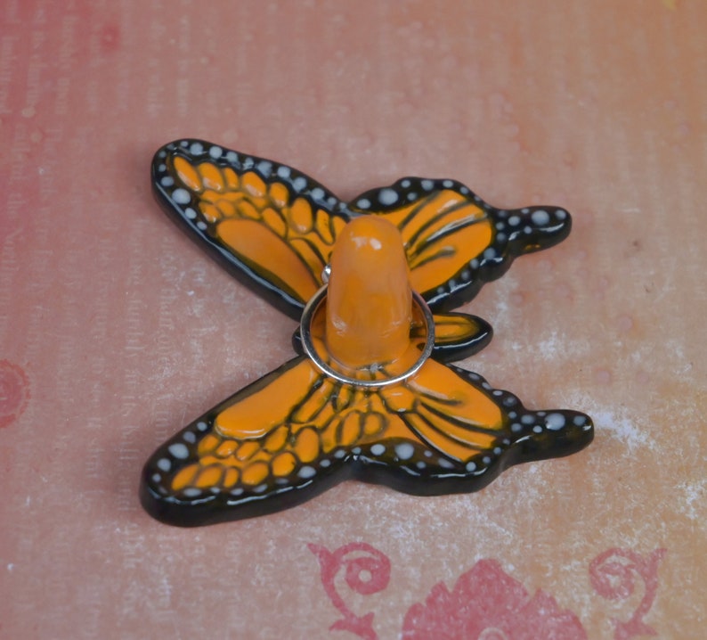 Butterfly ring holder. Monarch ring holder. Ceramic ring holder. Moth ring holder. Wedding ring holder. Butterfly ring storage