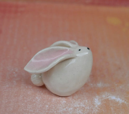 Bunny figurine. Ceramic rabbit. Miniature Bunny sculpture. Hand sculpted hand painted bunny rabbit. Terrarium figurine. Easter bunny