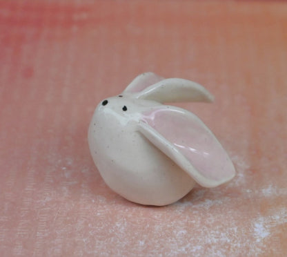 Bunny figurine. Ceramic rabbit. Miniature Bunny sculpture. Hand sculpted hand painted bunny rabbit. Terrarium figurine. Easter bunny