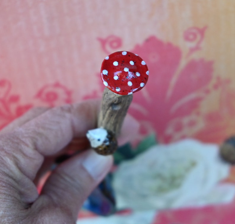 Ceramic Mushroom spoon. Hedgehog spoon. Twig spoon. Wooden bark pattern ceramic spoon. Whimsical wall art spoon. Pottery spoon.