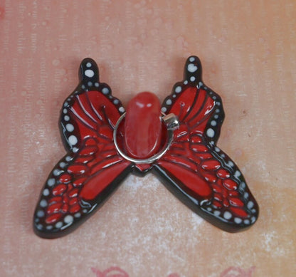 Butterfly ring holder. Monarch ring holder. Ceramic ring holder. Moth ring holder. Wedding ring holder. Butterfly ring storage