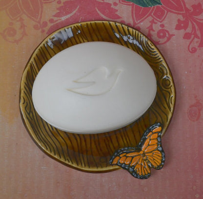 Monarch butterfly spoon rest. Ring holder. Teaspoon rest. Tea bag rest. Soap holder. Woodland ring holder. Butterfly plate. Trinket dish