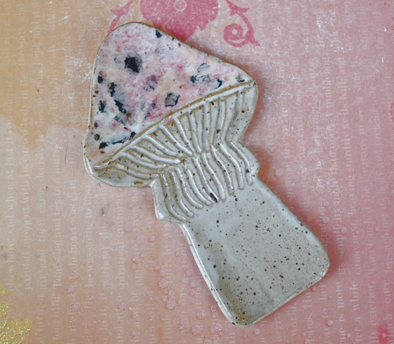 Mushroom teaspoon rest. Amanita mushroom tea bag rest. Mushroom trinket dish. Mushroom ring holder. Chopstick rest. Tea light holder
