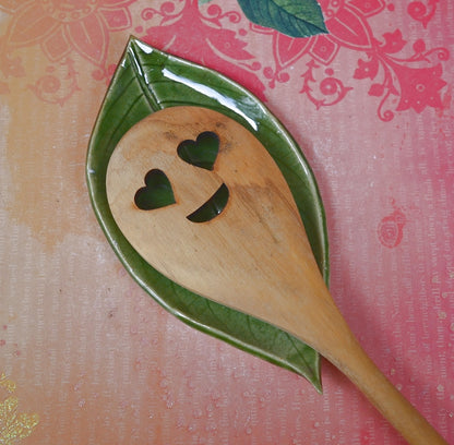 Ceramic leaf spoon rest. Sushi plate. Soap holder. Tea bag rest. Leaf tray. Leaf plate. Ring holder. Jewelry holder. Trinket dish