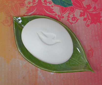 Ceramic leaf spoon rest. Sushi plate. Soap holder. Tea bag rest. Leaf tray. Leaf plate. Ring holder. Jewelry holder. Trinket dish