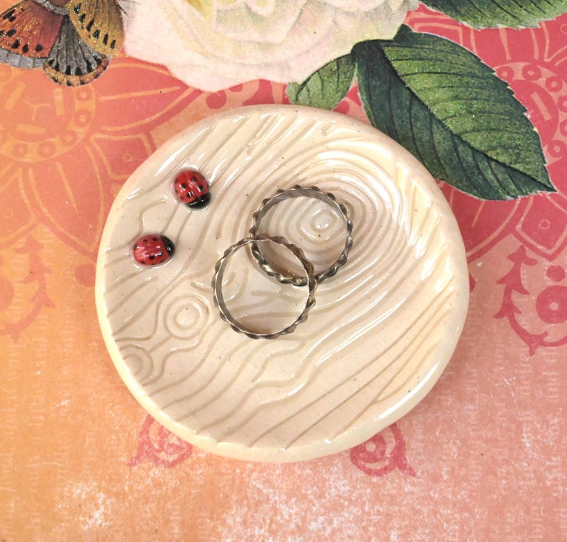 Ladybug ring holder. Tea bag rest. Teaspoon rest. Coffee spoon rest. Tea light holder. Trinket dish. Chopstick rest. Pill holder