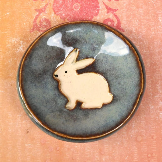 Bunny Rabbit ring holder. Bunny dish. Tea bag holder. Teaspoon rest. Trinket dish. Chopstick rest. Tea light holder. Pill holder
