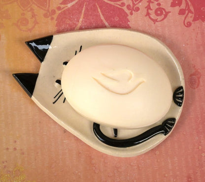 Siamese cat spoon rest. Soap holder. Jewelry holder. Cat plate. Cat ring holder. Trinket dish. Tea bag rest. Siamese cat ring dish