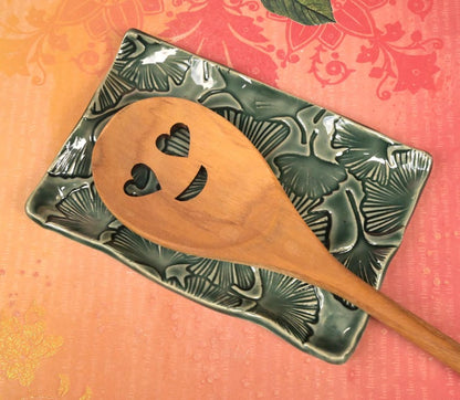 Gingko leaf soap holder. Soap dish. Gingko leaf spoon rest. Gingko leaf dish. Gingko leaf jewelry holder. Tea bag holder. Soap holder.