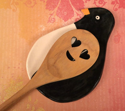 Penguin spoon rest. Emperor penguin soap holder. Ring and jewelry holder. Spatula rest. Tea bag rest. Trinket dish. Gift for penguin lovers.