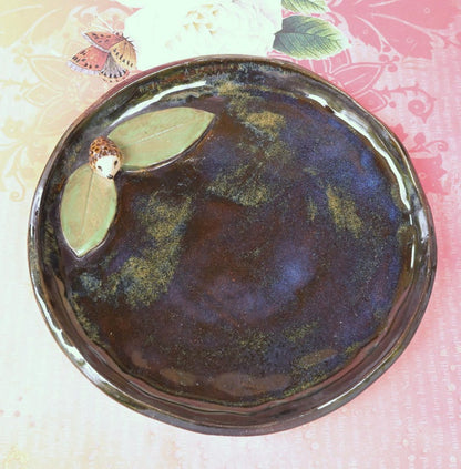Hedgehog plate spoon rest. Big spoon rest. Soap holder. Jewelry holder. Trinket dish. Tea bag rest. Hedgehog tray. Cracker tray