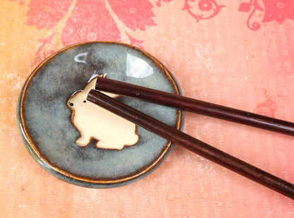 Bunny Rabbit ring holder. Bunny dish. Tea bag holder. Teaspoon rest. Trinket dish. Chopstick rest. Tea light holder. Pill holder