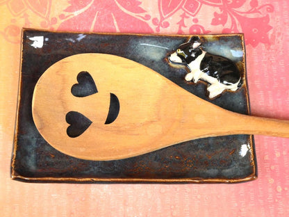 Corgi soap holder. Jewelry holder. Dog spoon rest. Corgi ring holder. Dog ring holder. Puppy plate. Corgi plate. Spoon rest. Tea bag rest